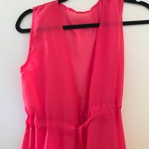 Hot pink maxi dress